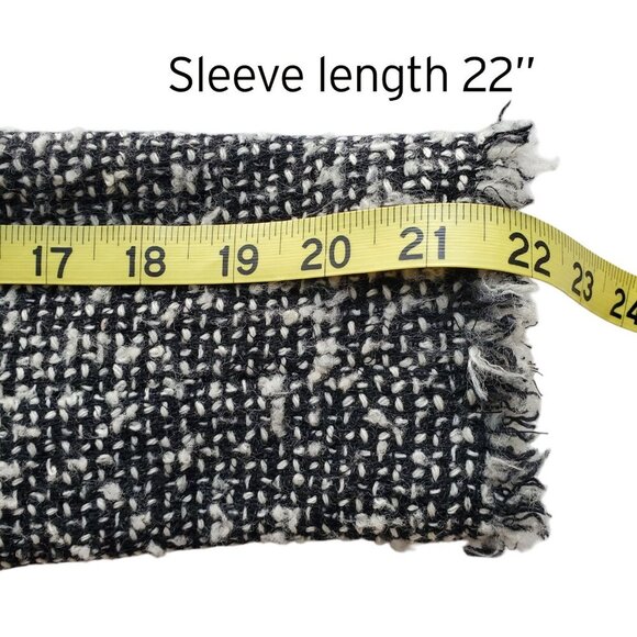 INC Tweed Boucle Fringe Trim Jacket Skirt Suit Set Clueless Chanel Vibe Size 4P - Picture 15 of 16